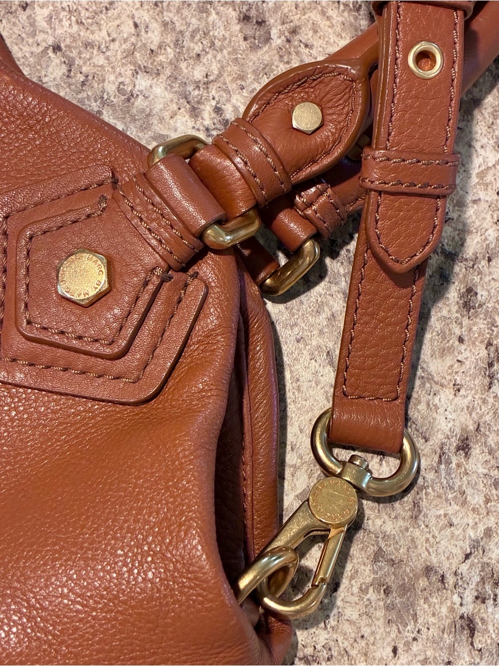 Marc by Marc Jacobs - Classic Q Francesca Brown Leather Top Handle Hobo/Tote Bag - Picture 11 of 14